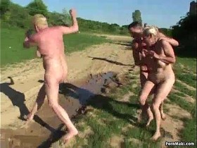 Grannies get fucked in the mud